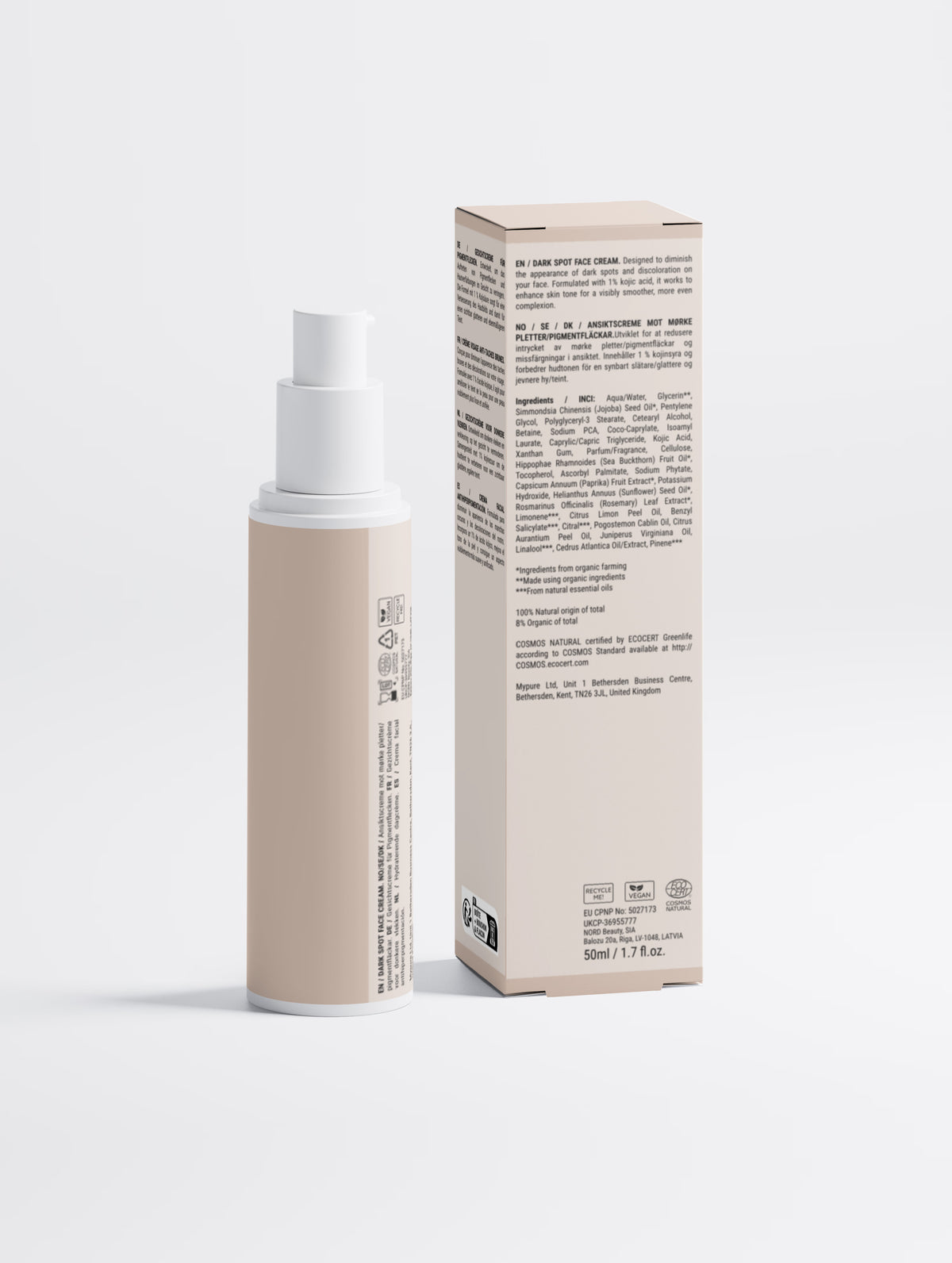 Dark Spot Face Cream with Kojic Acid